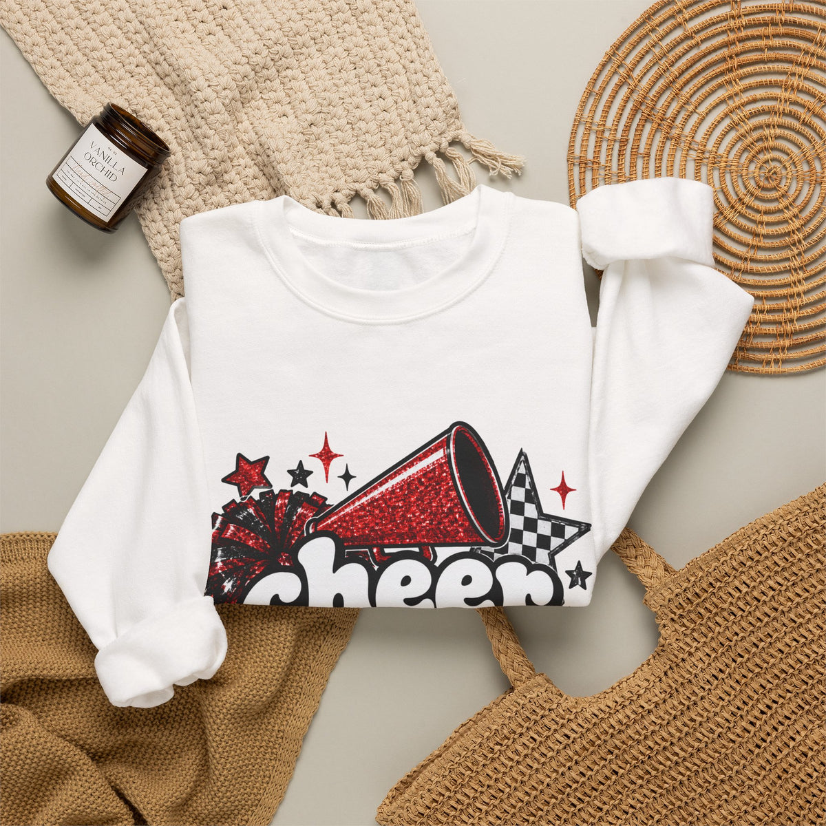 Cheer Dad Glitter Crewneck Sweatshirt