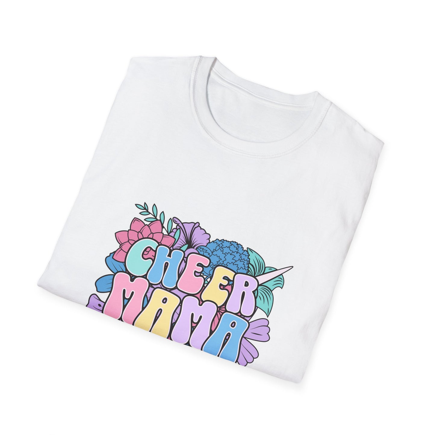 Groovy Floral Cheer Mom Tee