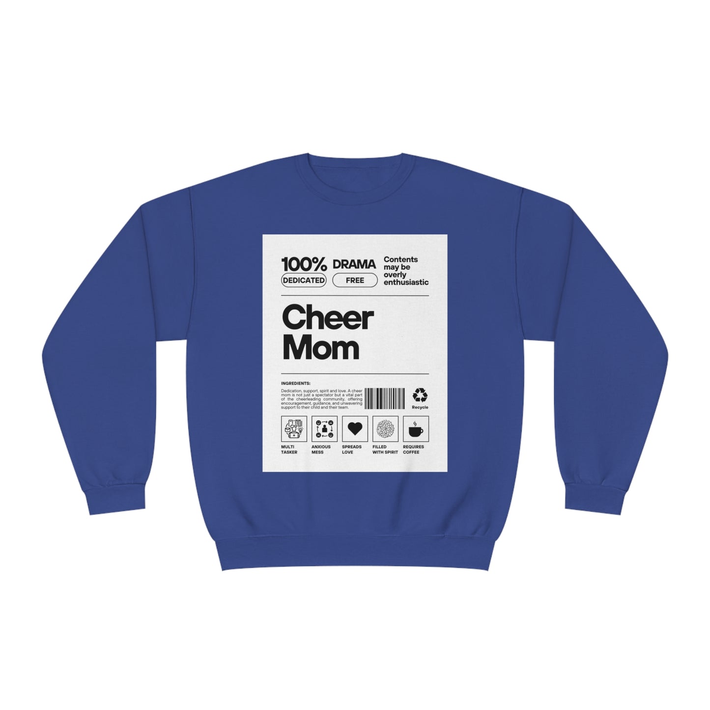 Cheer Mom Sweatshirt - Cheer Mom Label Women's Crewneck