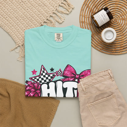 Hit Zero Glitter Cheer Tee | Comfort Colors