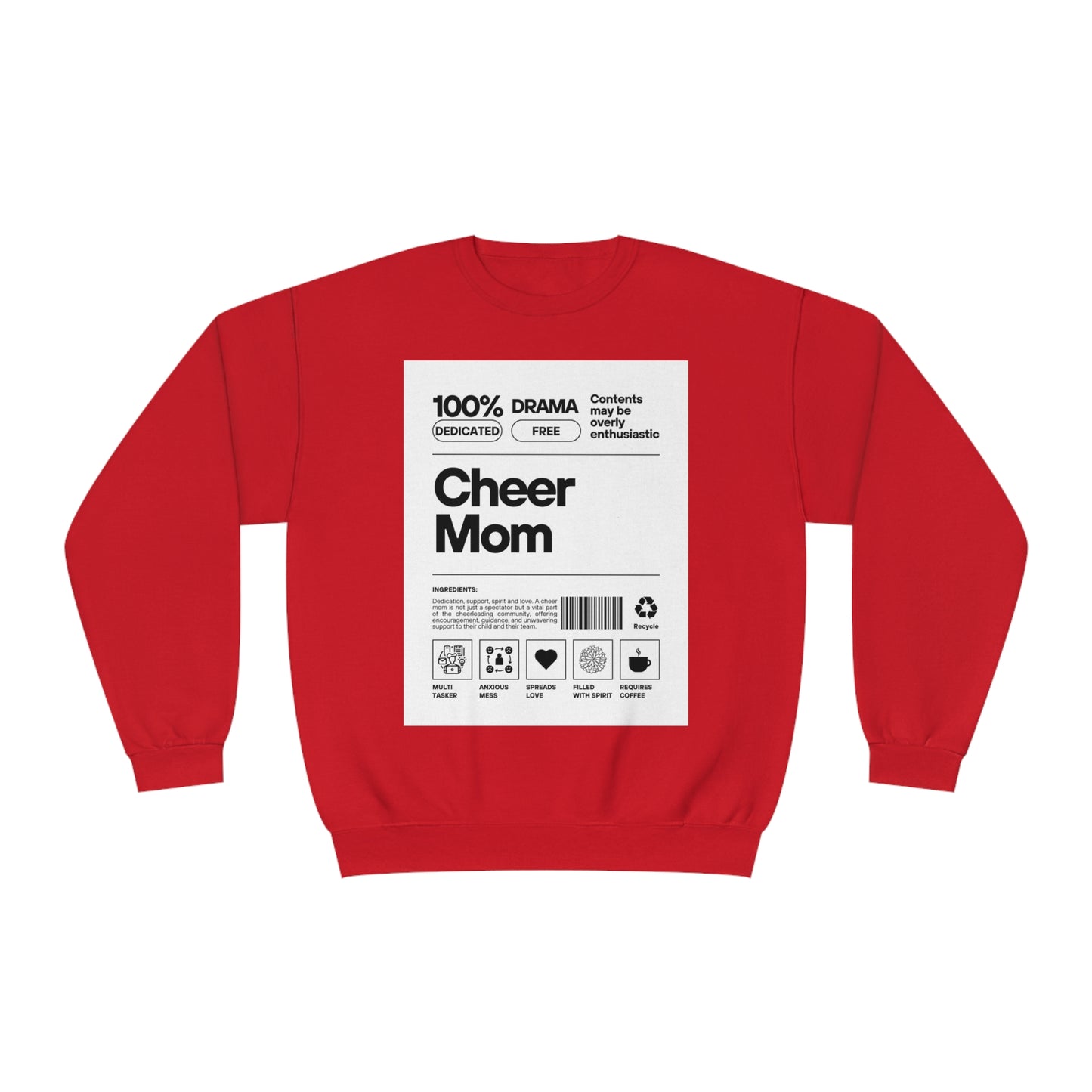 Cheer Mom Sweatshirt - Cheer Mom Label Women's Crewneck