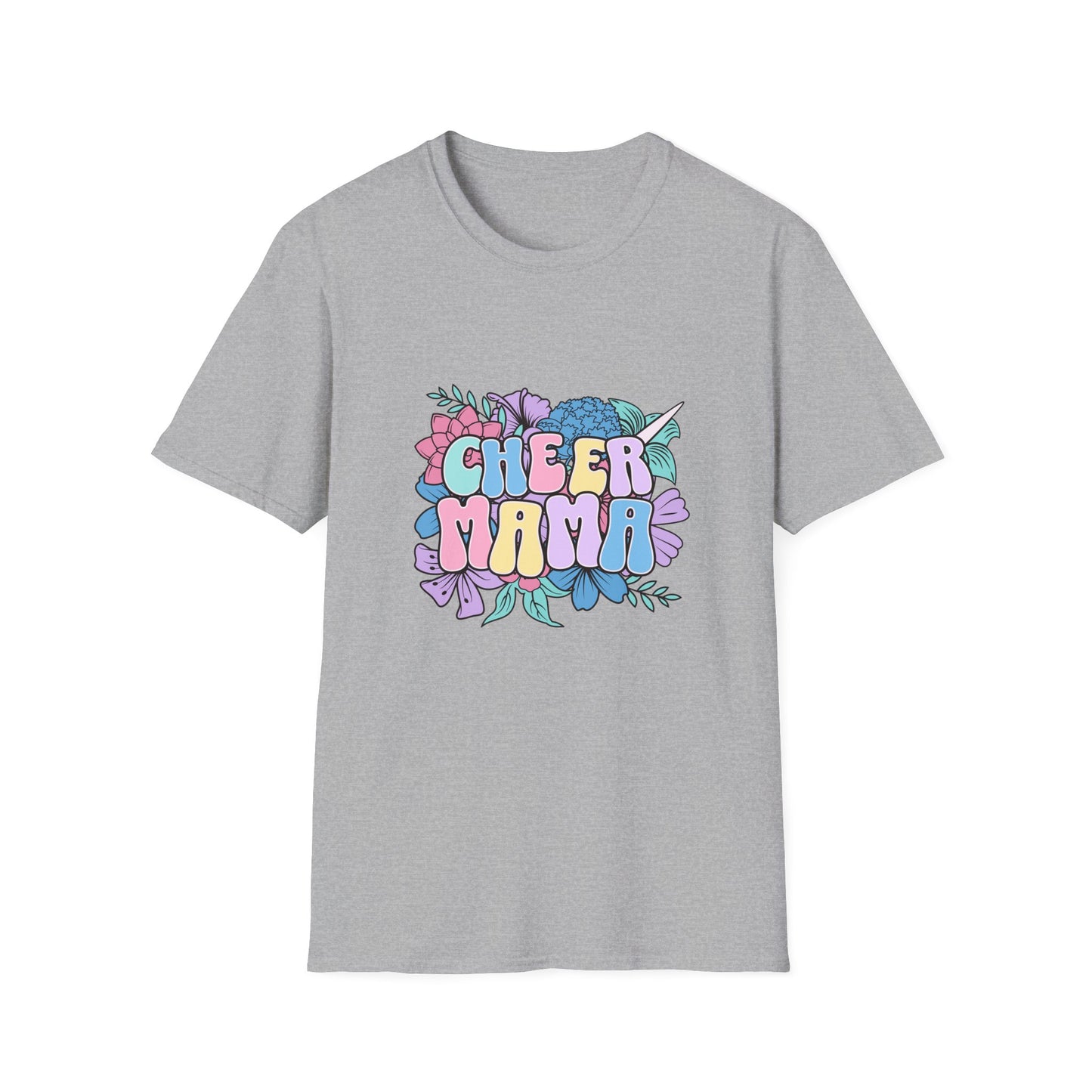 Groovy Floral Cheer Mom Tee