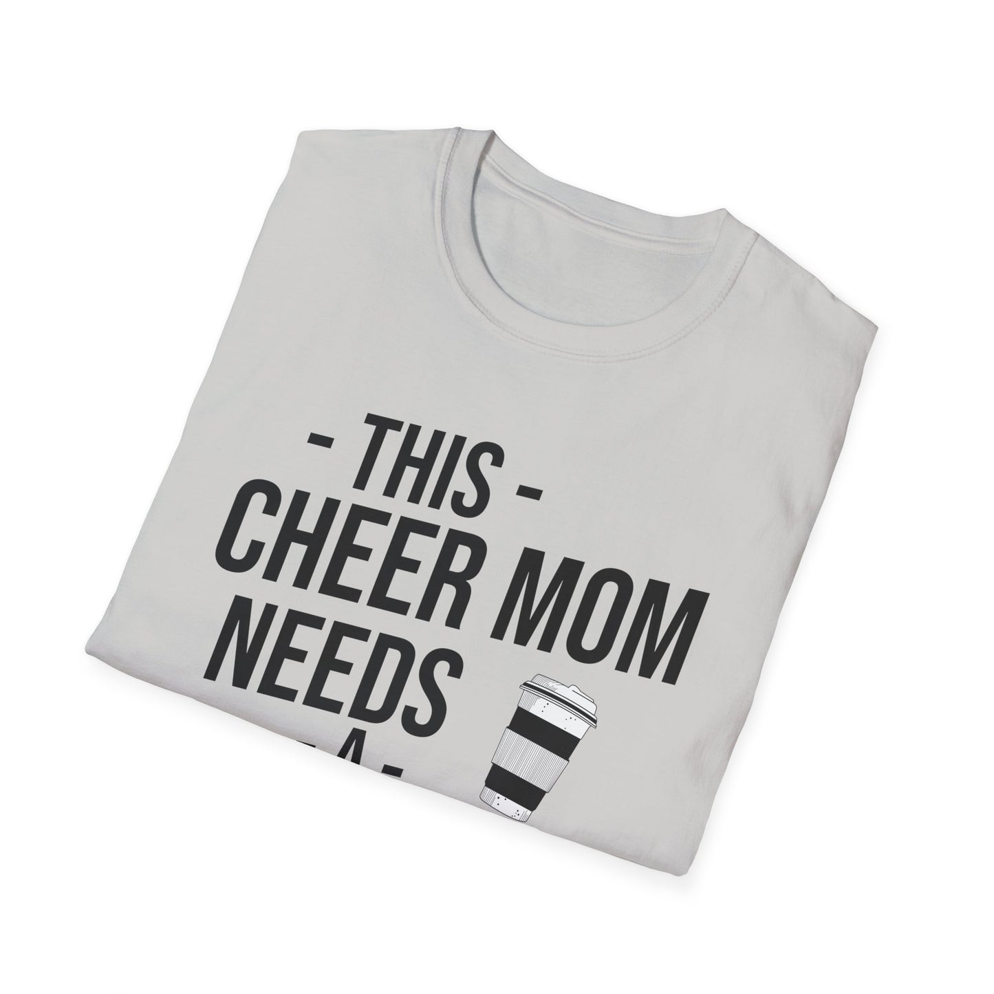 Cheer Mom Tee - This Cheer Mama Needs A Coffee Cheerleading T-Shirt