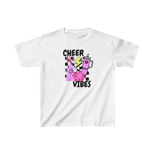 Youth Cheer Tee - Cheer Vibes Kids Cheerleading T-Shirt