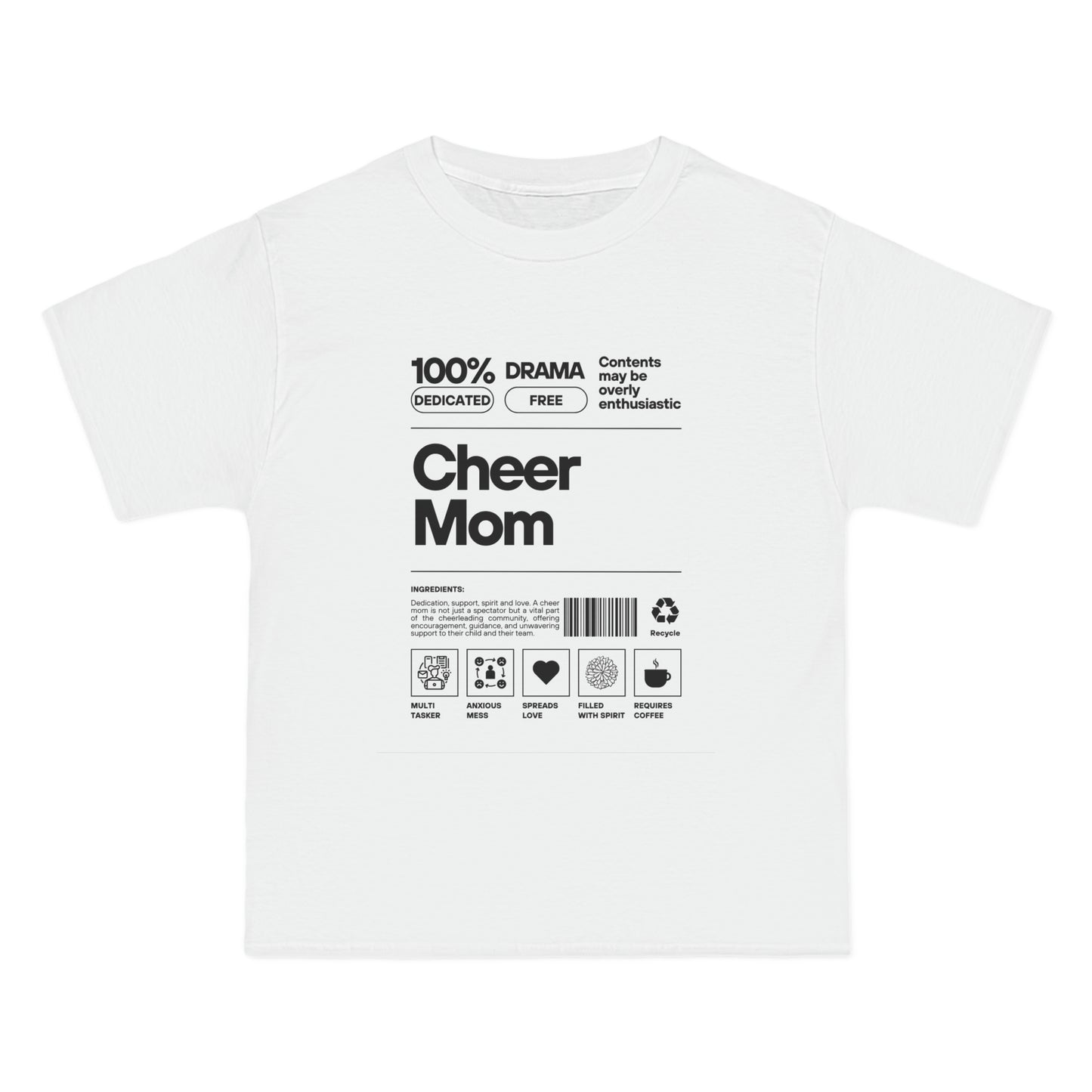 Cheer Mom Tee - Cheer Mom Label Oversized Women's T-Shirt