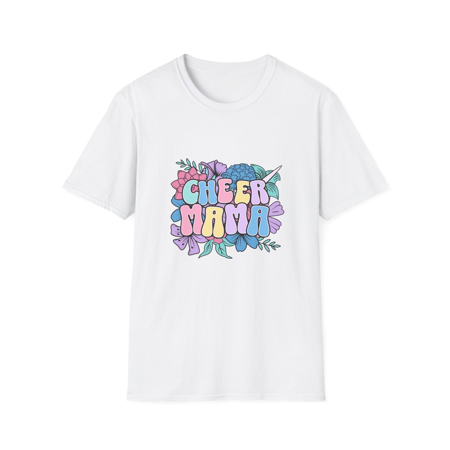 Groovy Floral Cheer Mom Tee