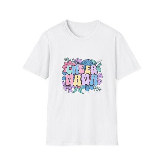 Groovy Floral Cheer Mom Tee