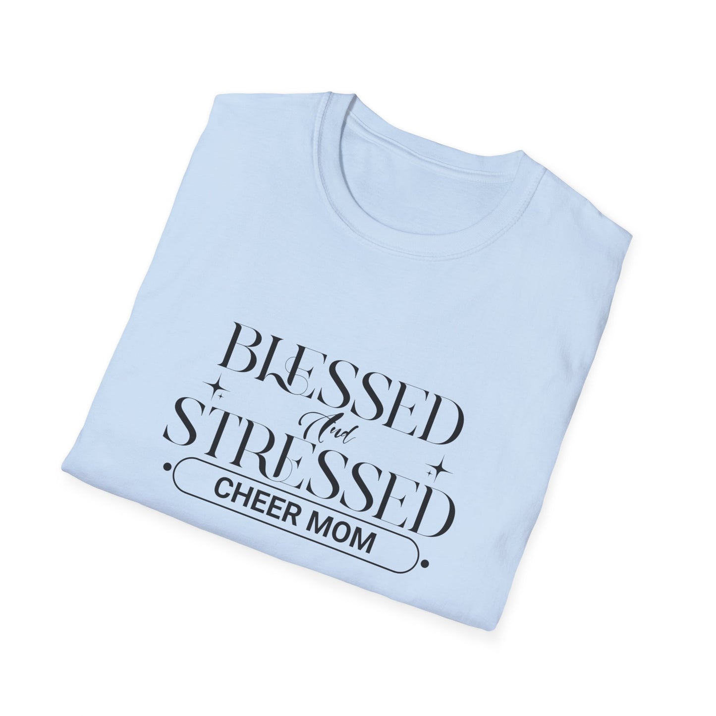 Stressed and Blessed Cheer Mom Tee