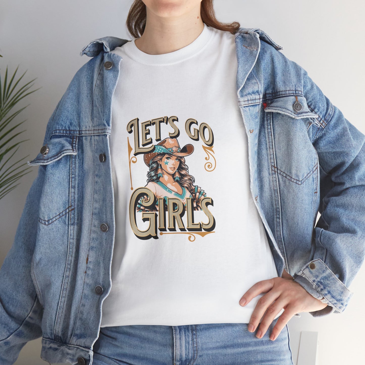 Lets Go Cheer Girls Women's Cheer Tee