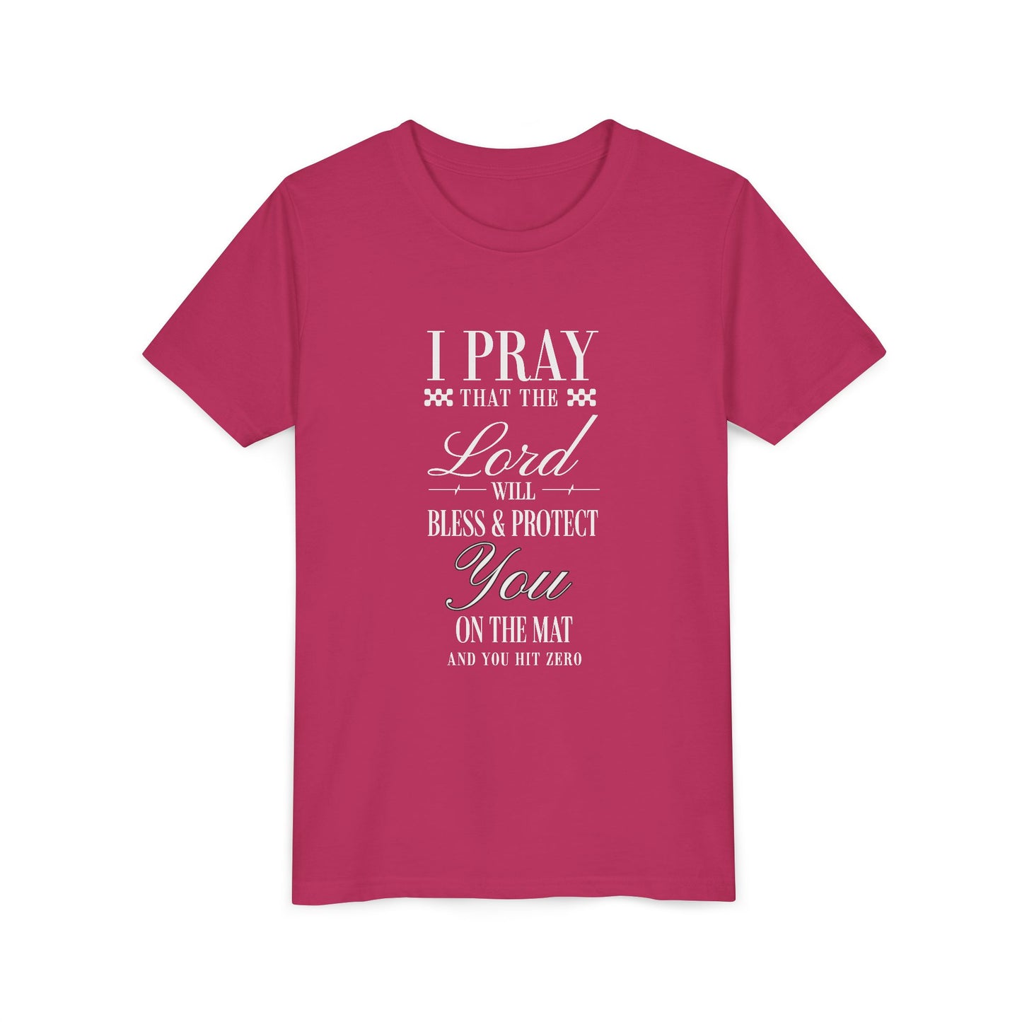 Cheerleading Prayer Youth T-Shirt | Kids Cheer Gift | Girls Cheerleading Tee