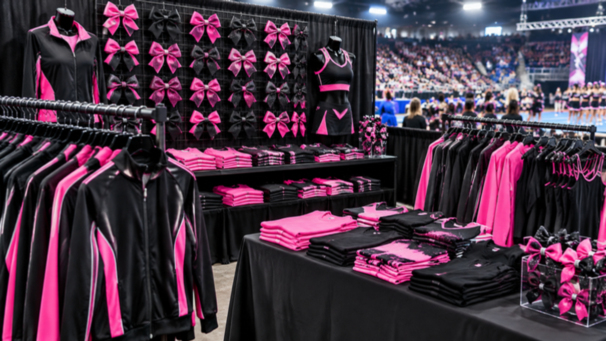 Club Zero Training vendor booth at a cheer competition