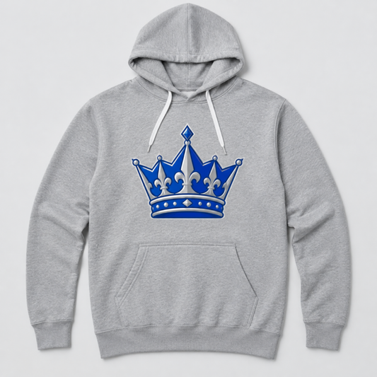 Royal Ice team hoodie - grey with blue crown