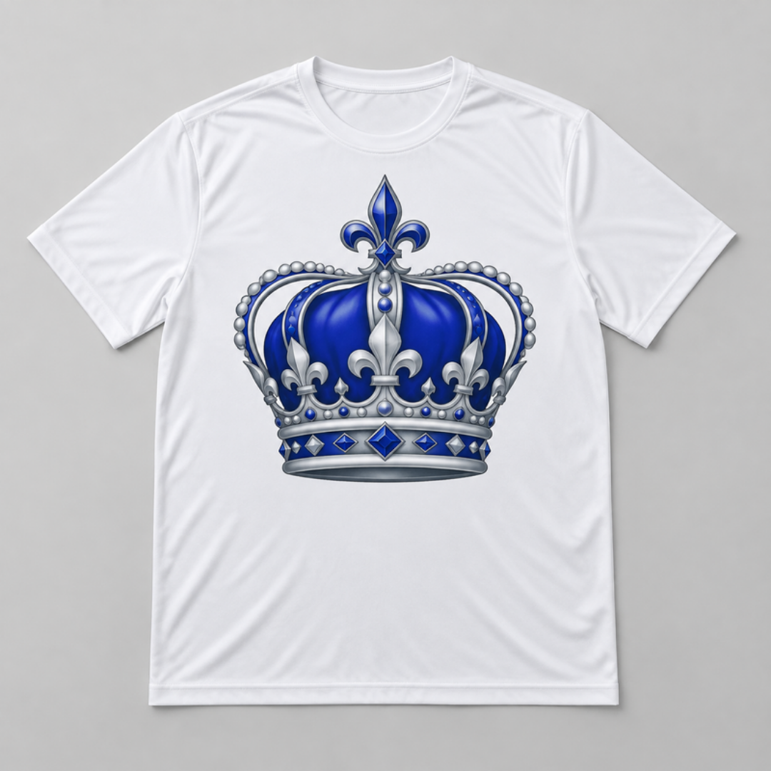 Royal Ice team tee - white with blue crown