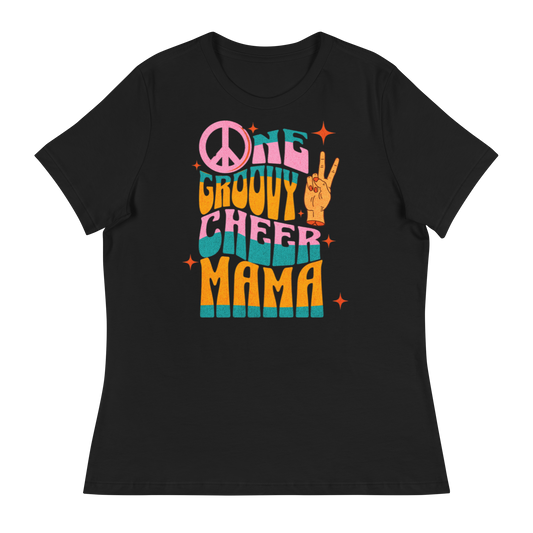 Cheer Mom Tee - One Groovy Cheer Mama Women's T-Shirt