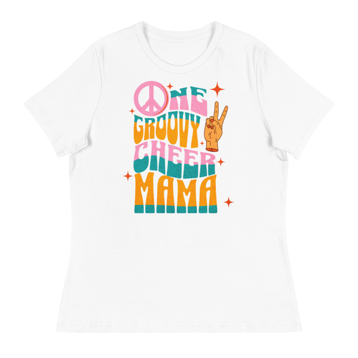 Cheer Mom Tee - One Groovy Cheer Mama Women's T-Shirt